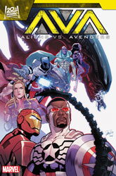 Image: Aliens vs. Avengers #3 (variant cover - Elena Casagrande)  [2025] - Marvel Comics